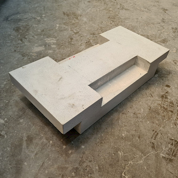 Concept of the modular interlocking slab system based on a single unified brick geometry.